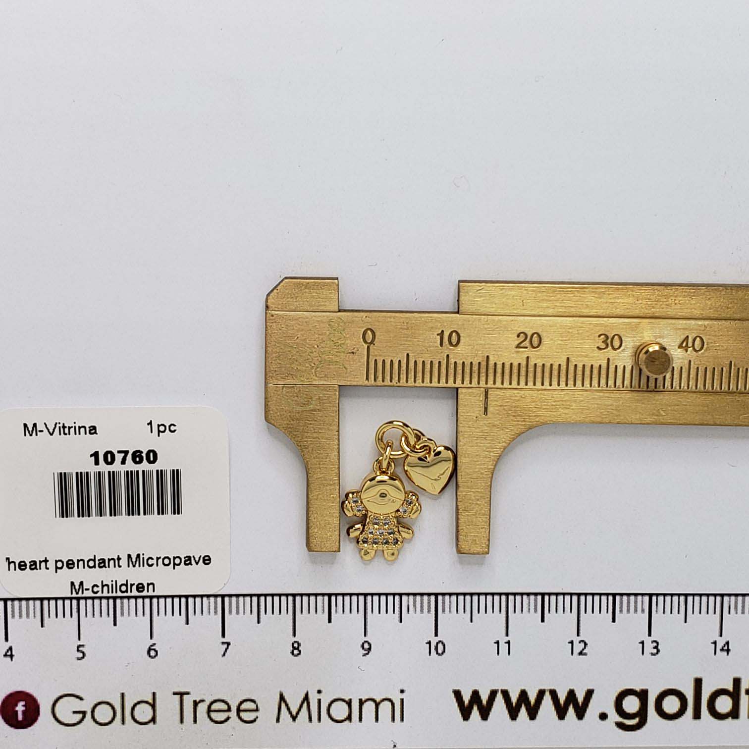 10760 Cadena de Corazón de Niña con Micropavé