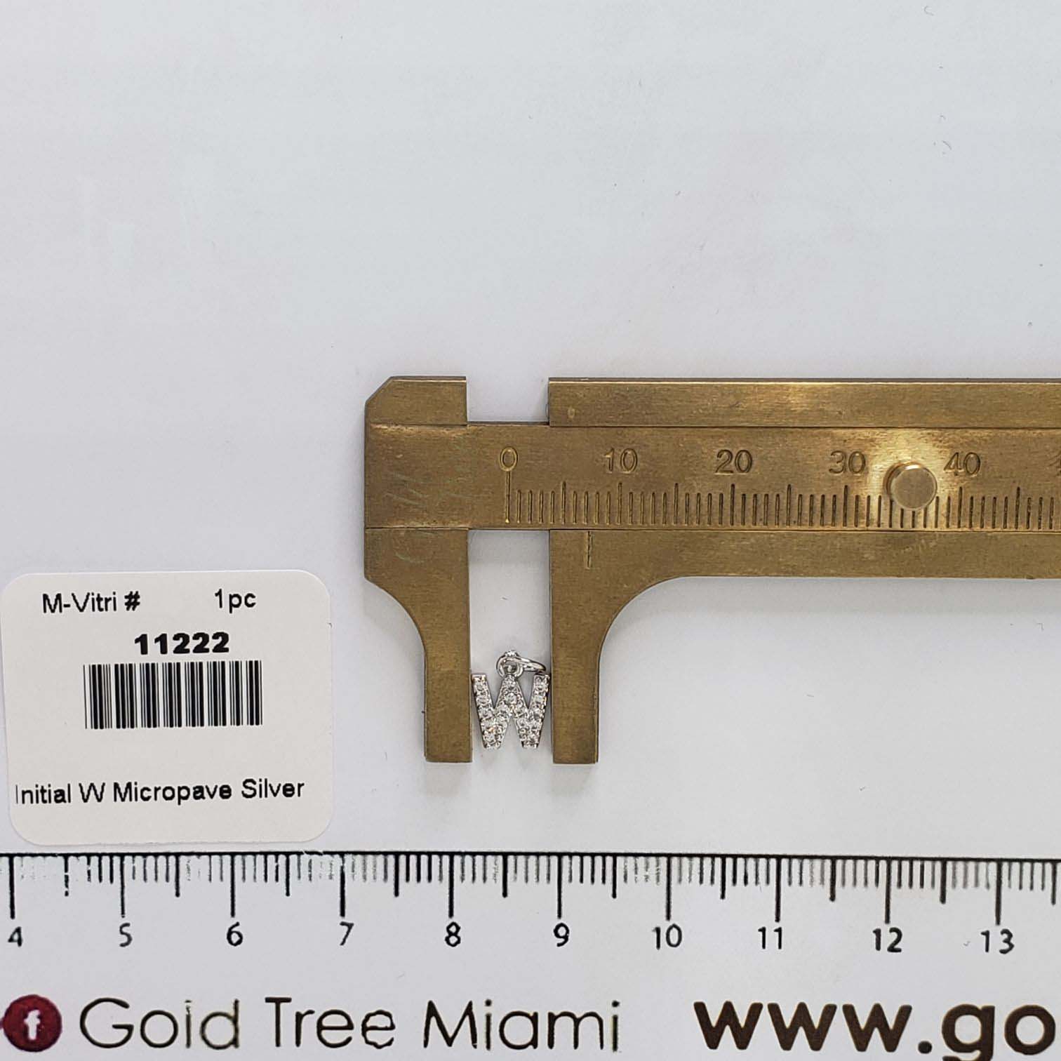 11222 Inicial W Micropavé Plata
