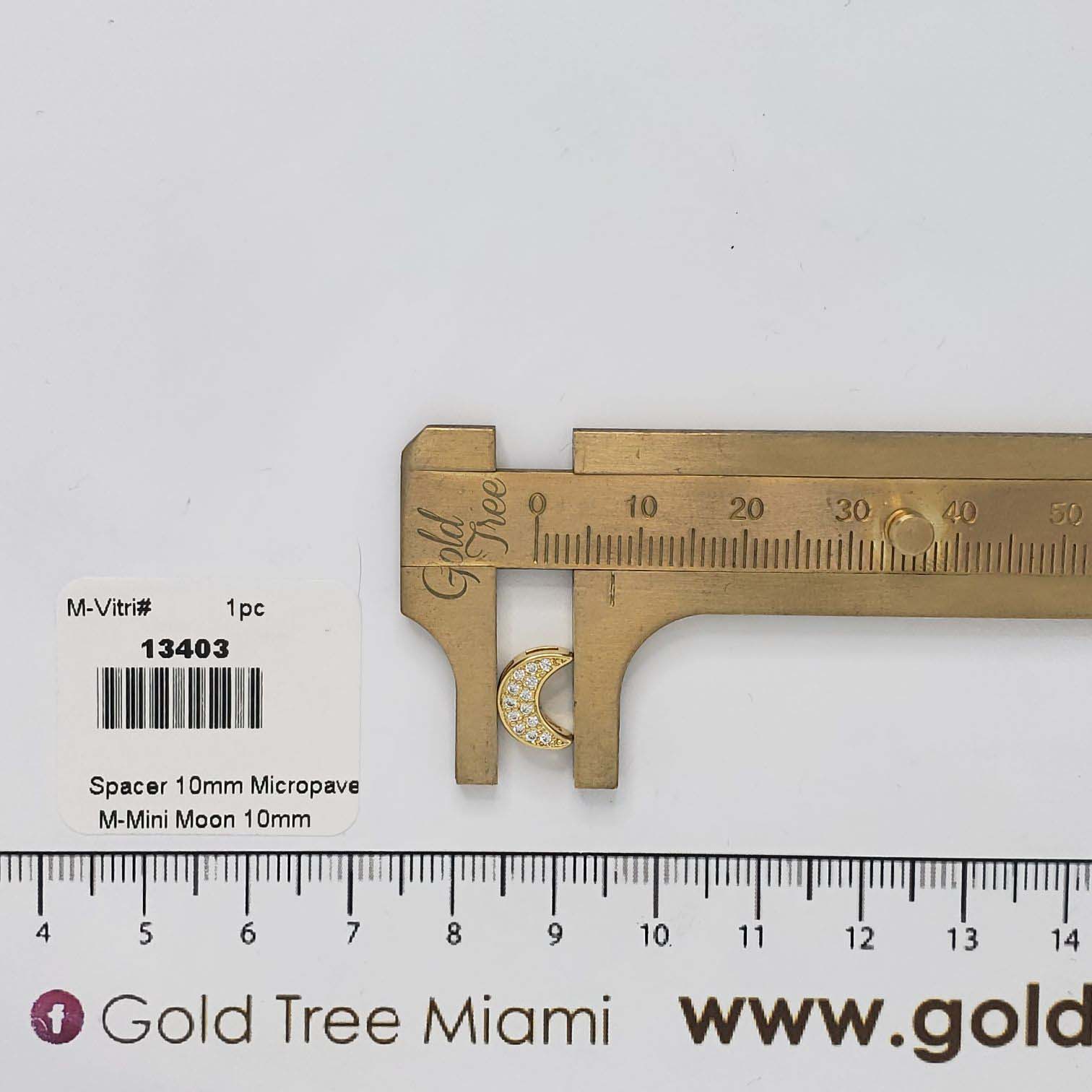 13403 Moon Spacer with Micropavé