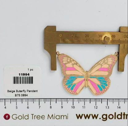 11954 Multicolor Butterfly Connector Pendant