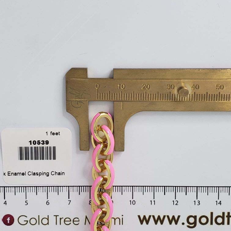10539 Pink Enamel Clasping Chain