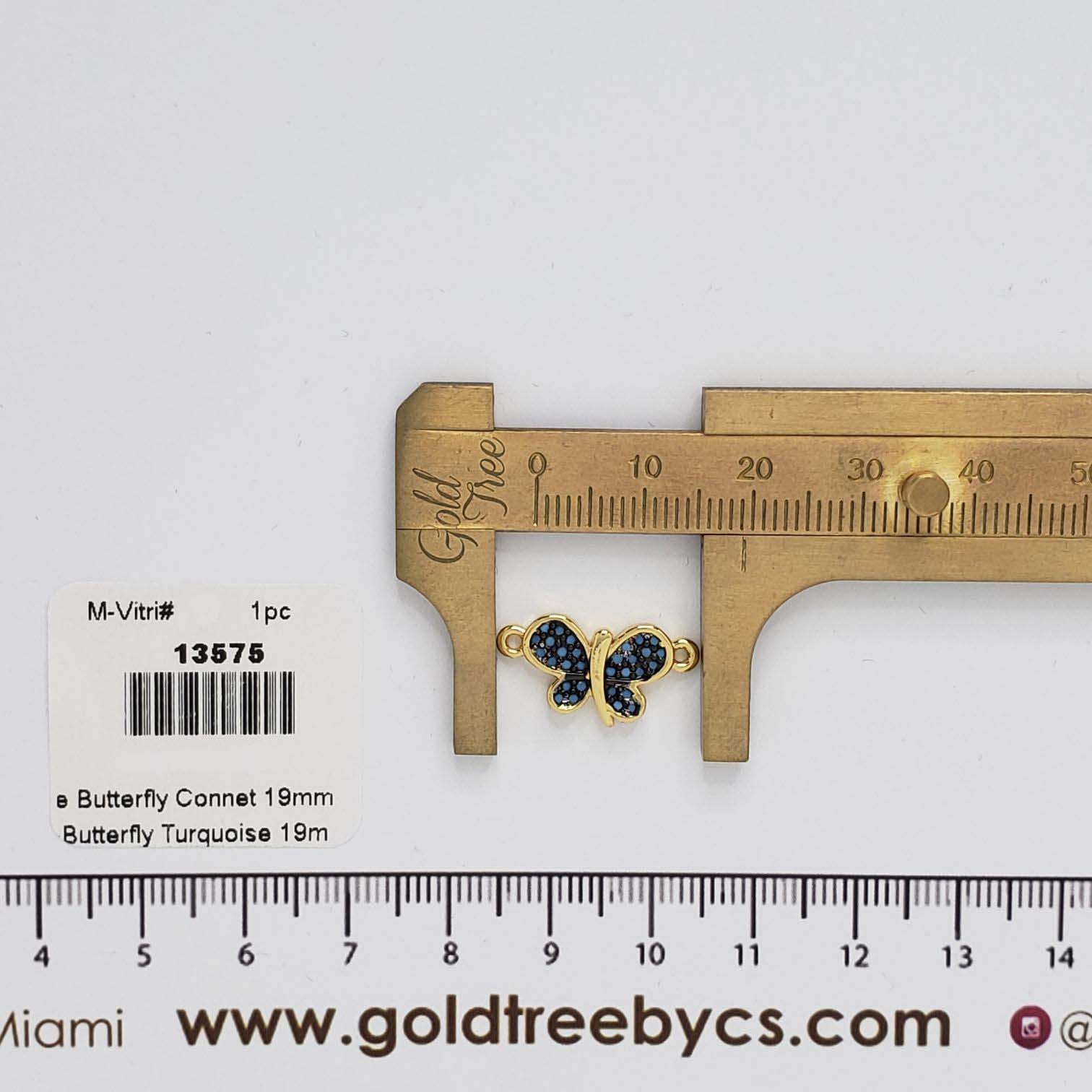 13575 Conector turquesa de mariposa