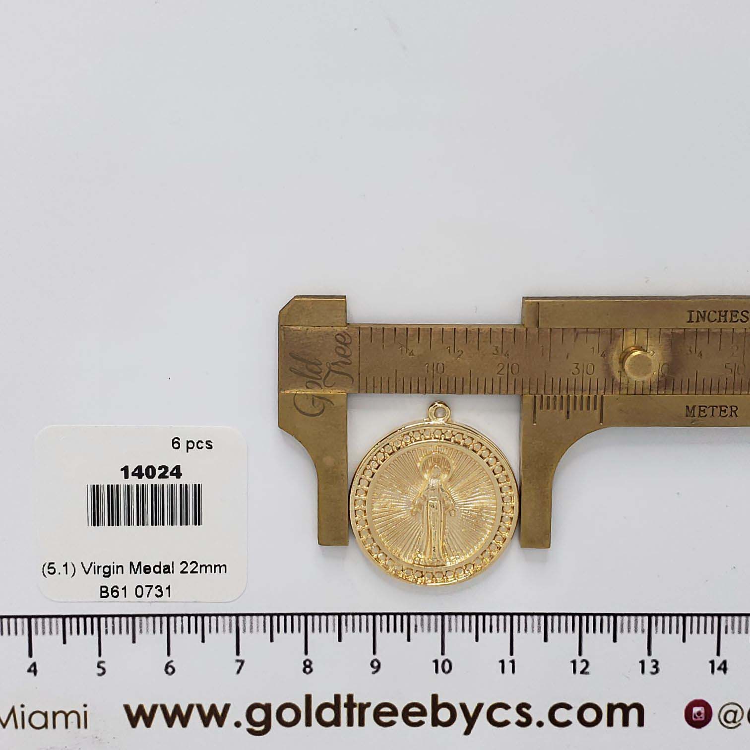 14024 Virgin Medal Charm