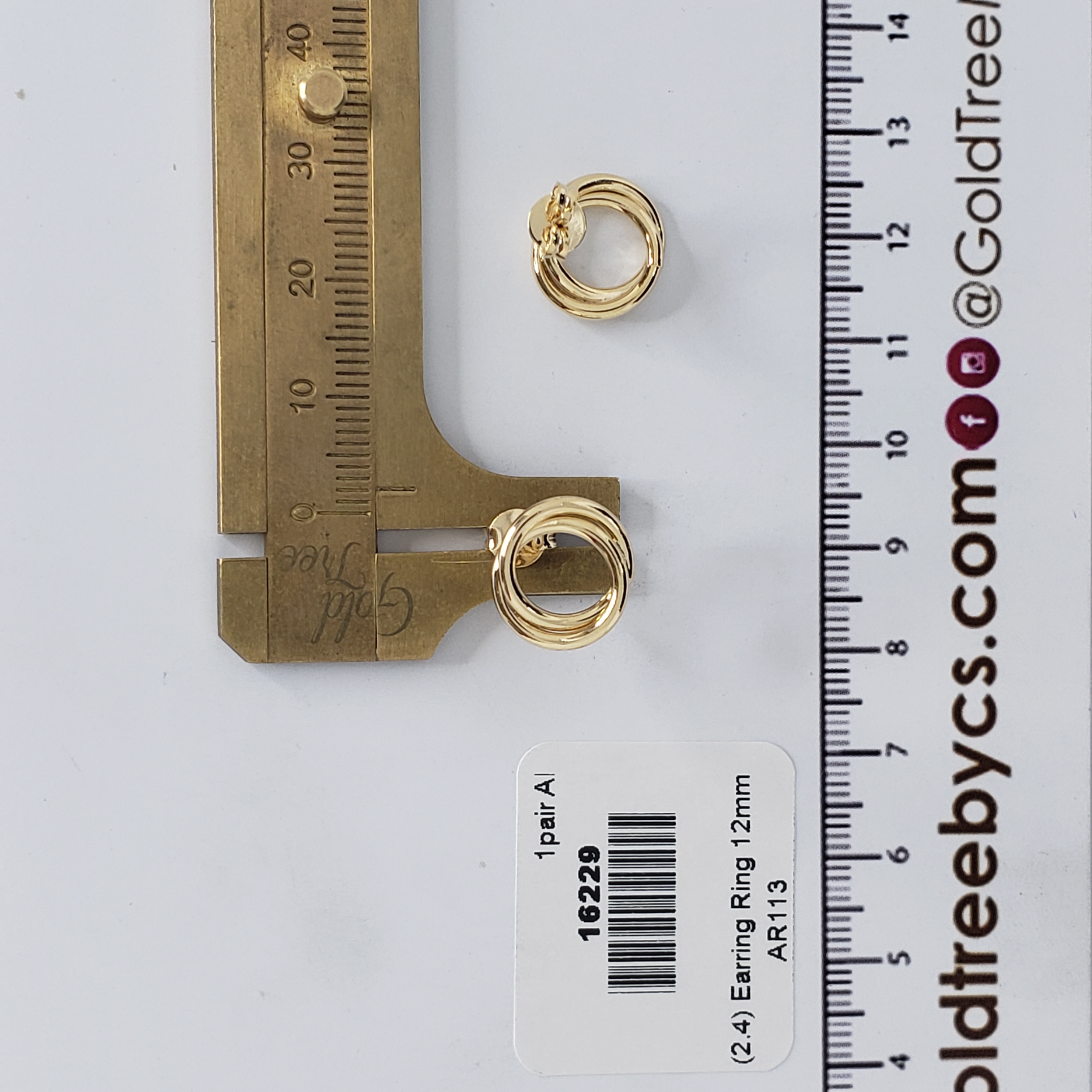 16229 Arete Aro Dorado 12mm