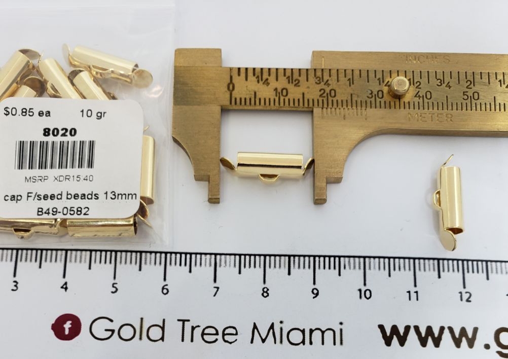 8020 Short Golden End cap with Ring