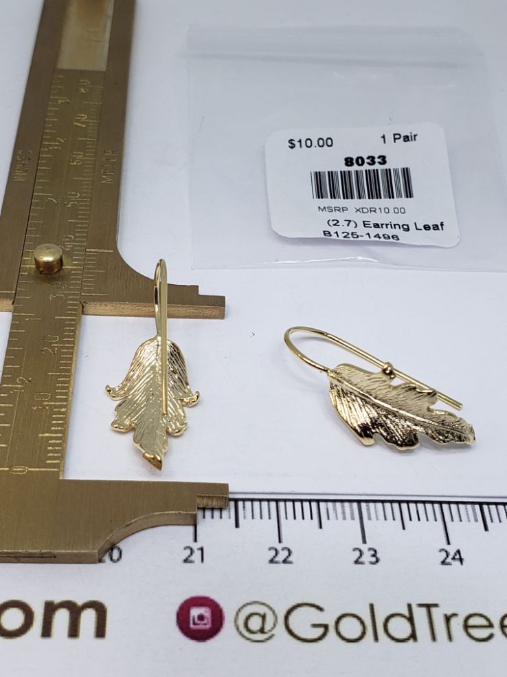 8033 Earring Leaf