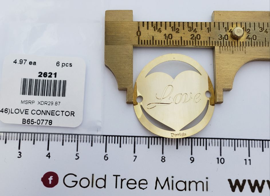 2621 Love Heart Connector