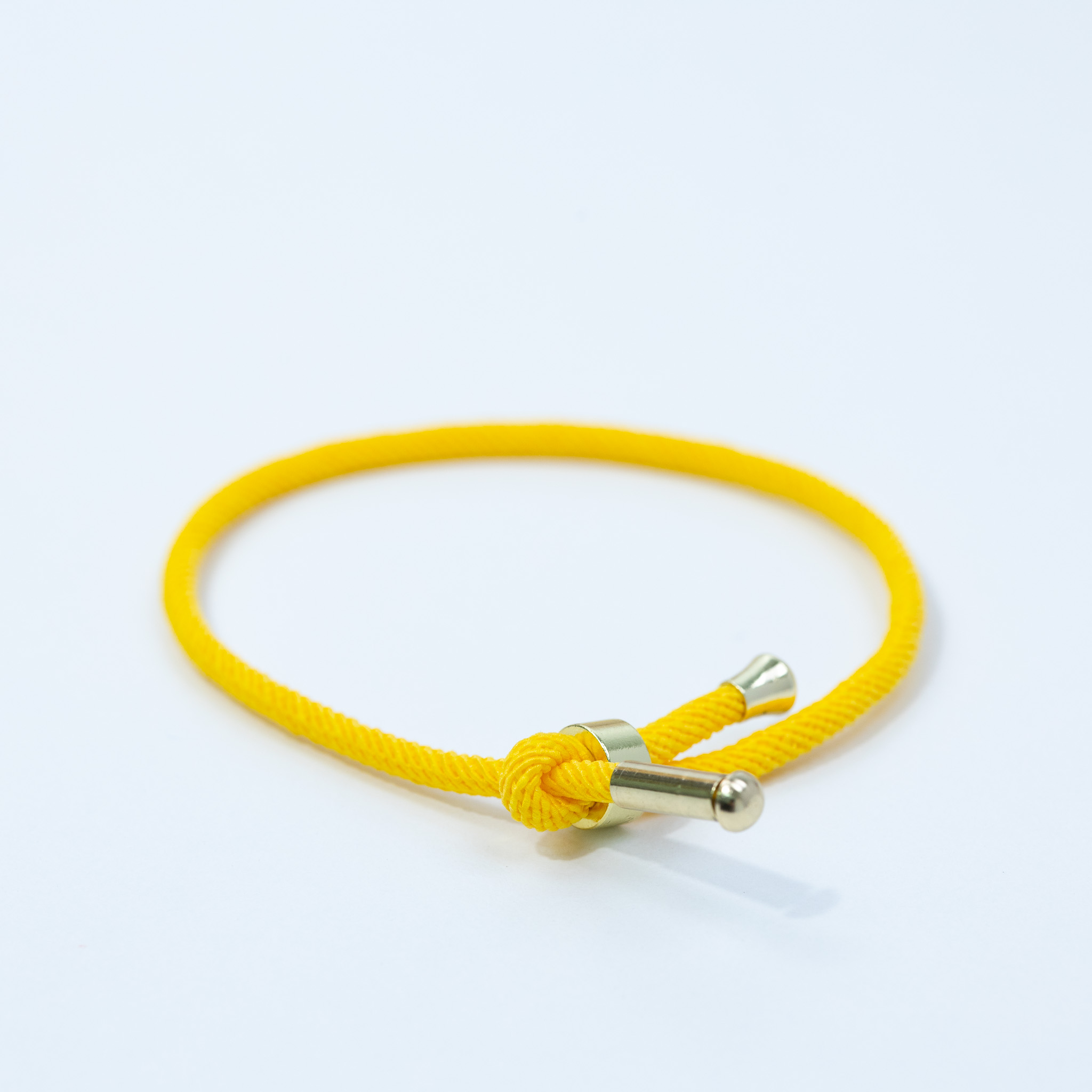 20148 Pulsera Ajustable Amarilla con Anillo