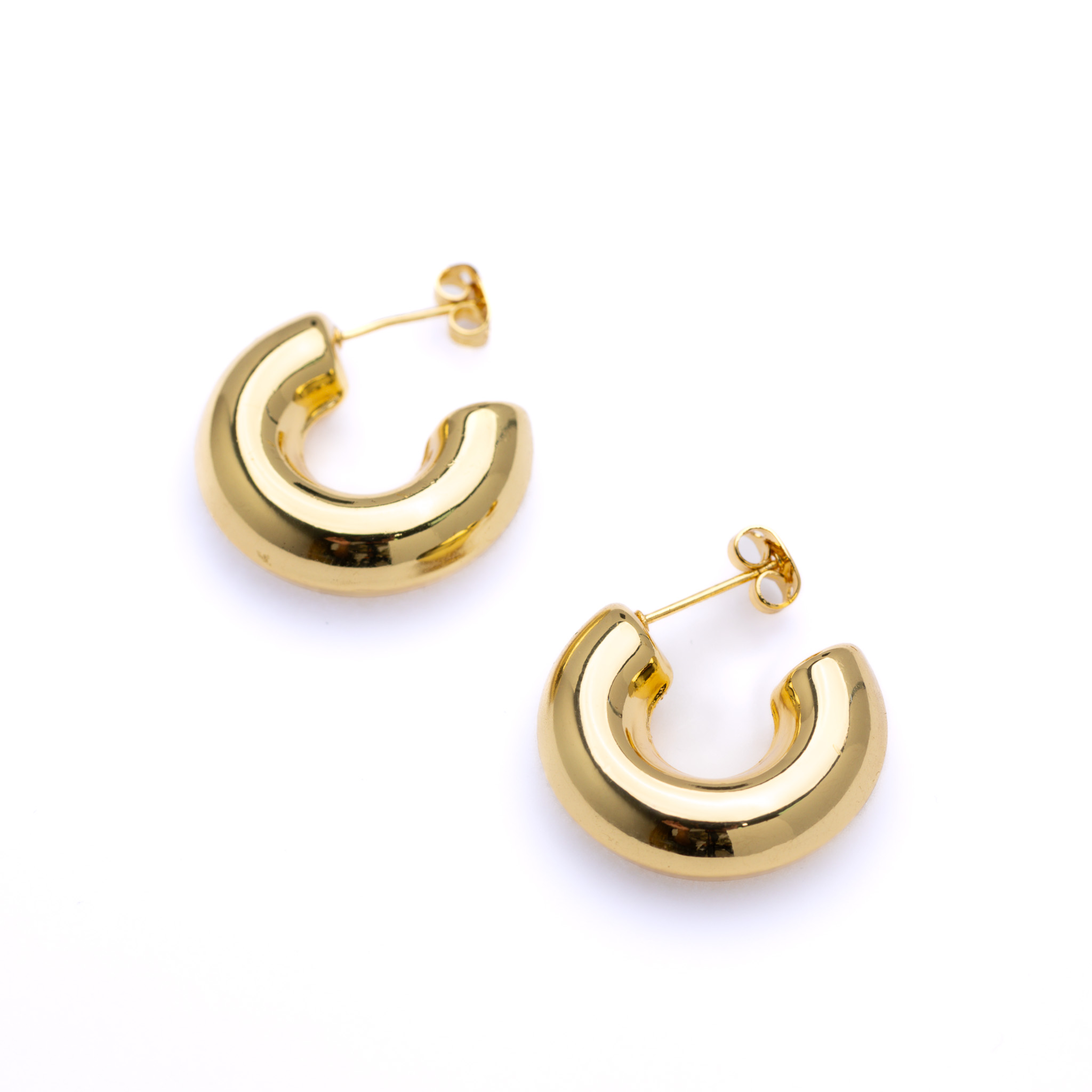 19730 Gold Chunky Hoop Earrings