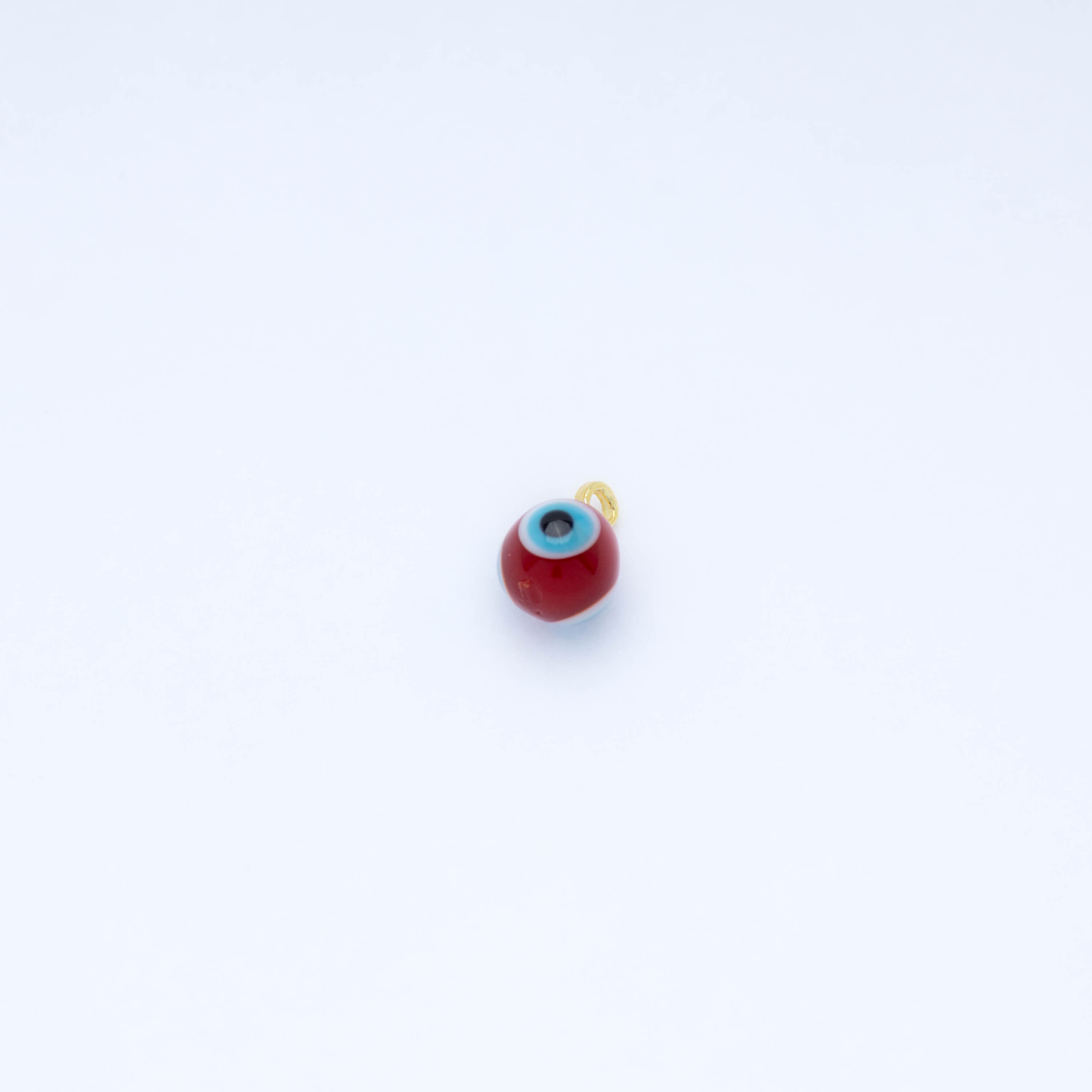 20857 Red Round Evil Eye Glass Charms