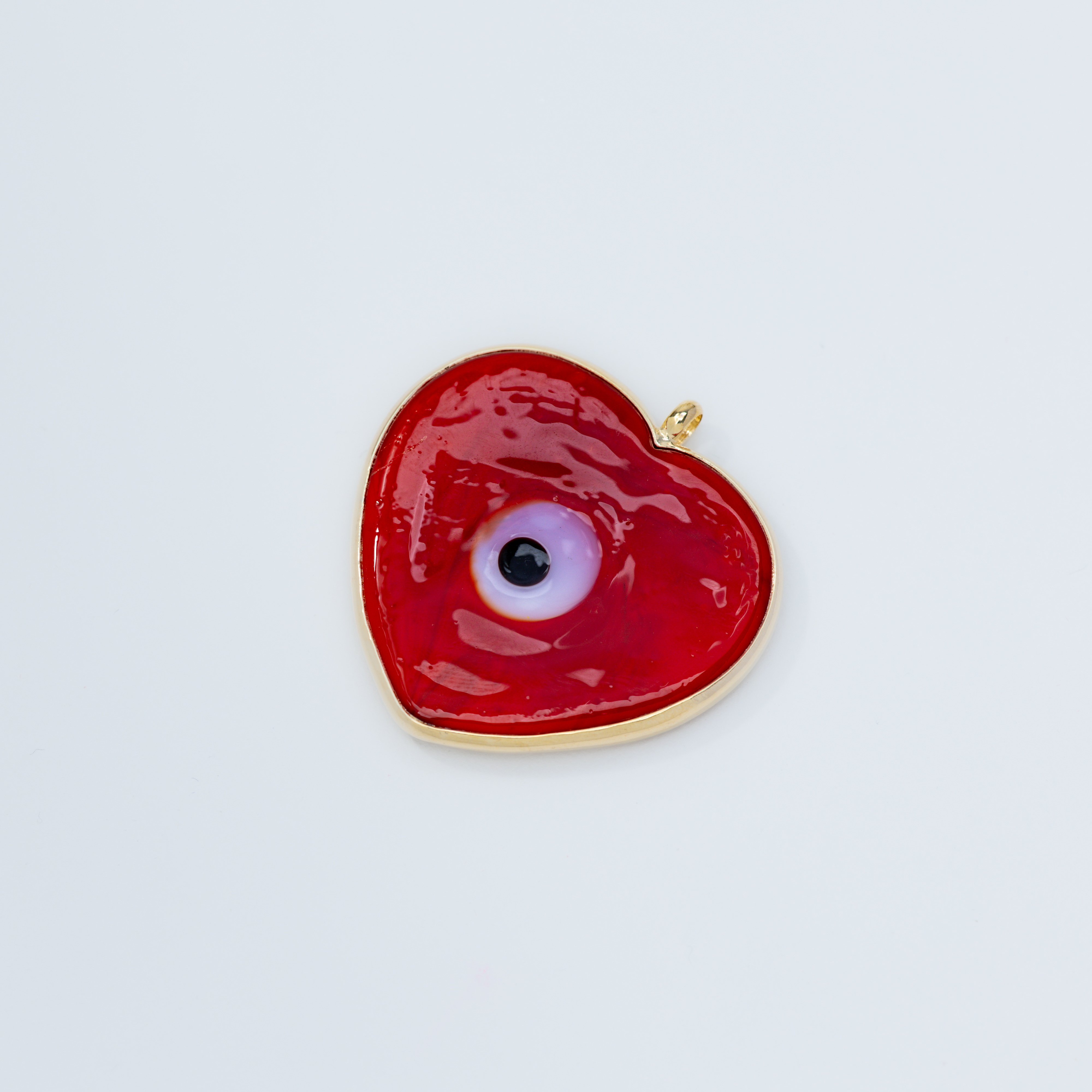 20027 Heart With Eye Bizel Red 40mm