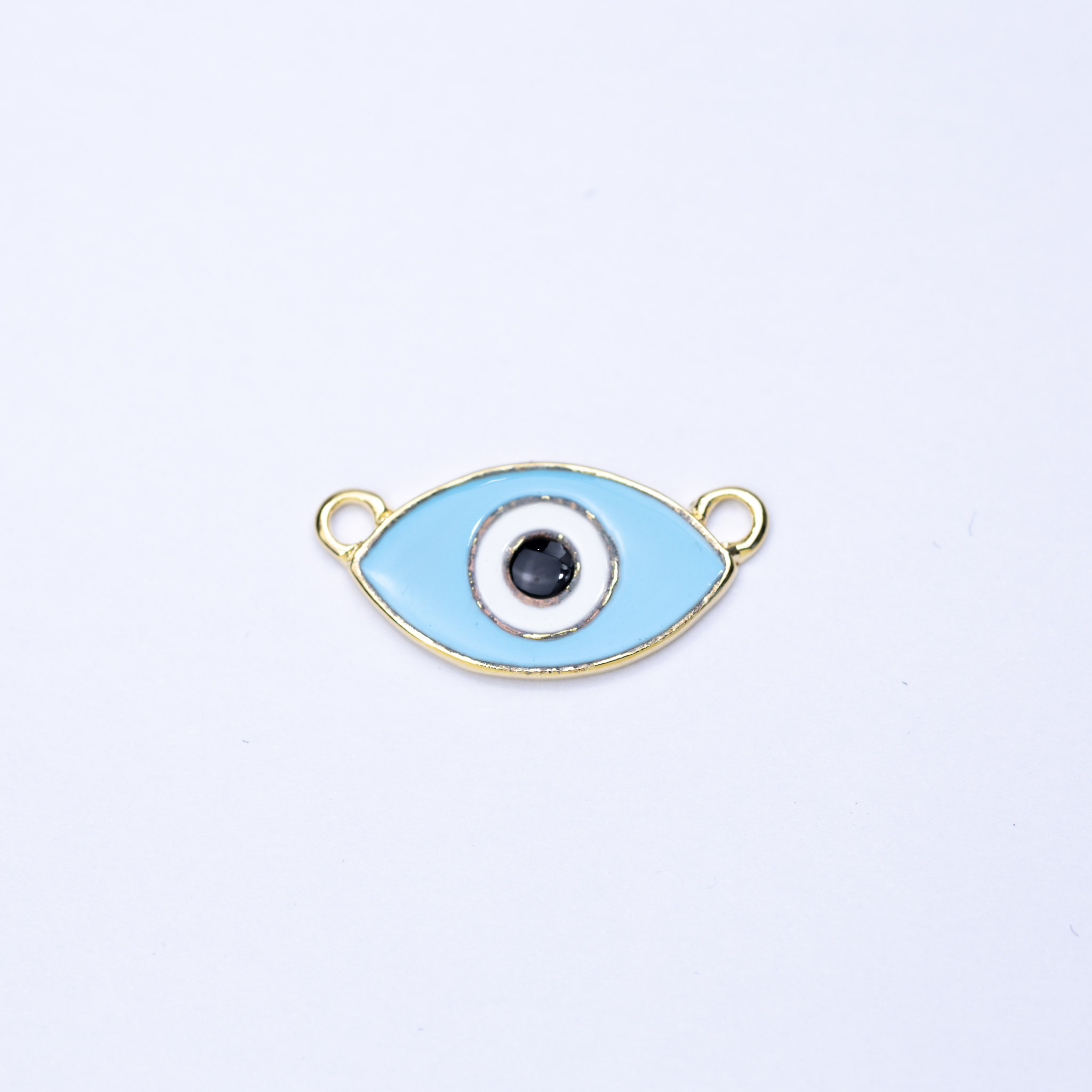 16215 Light Blue Oval Eye Charm