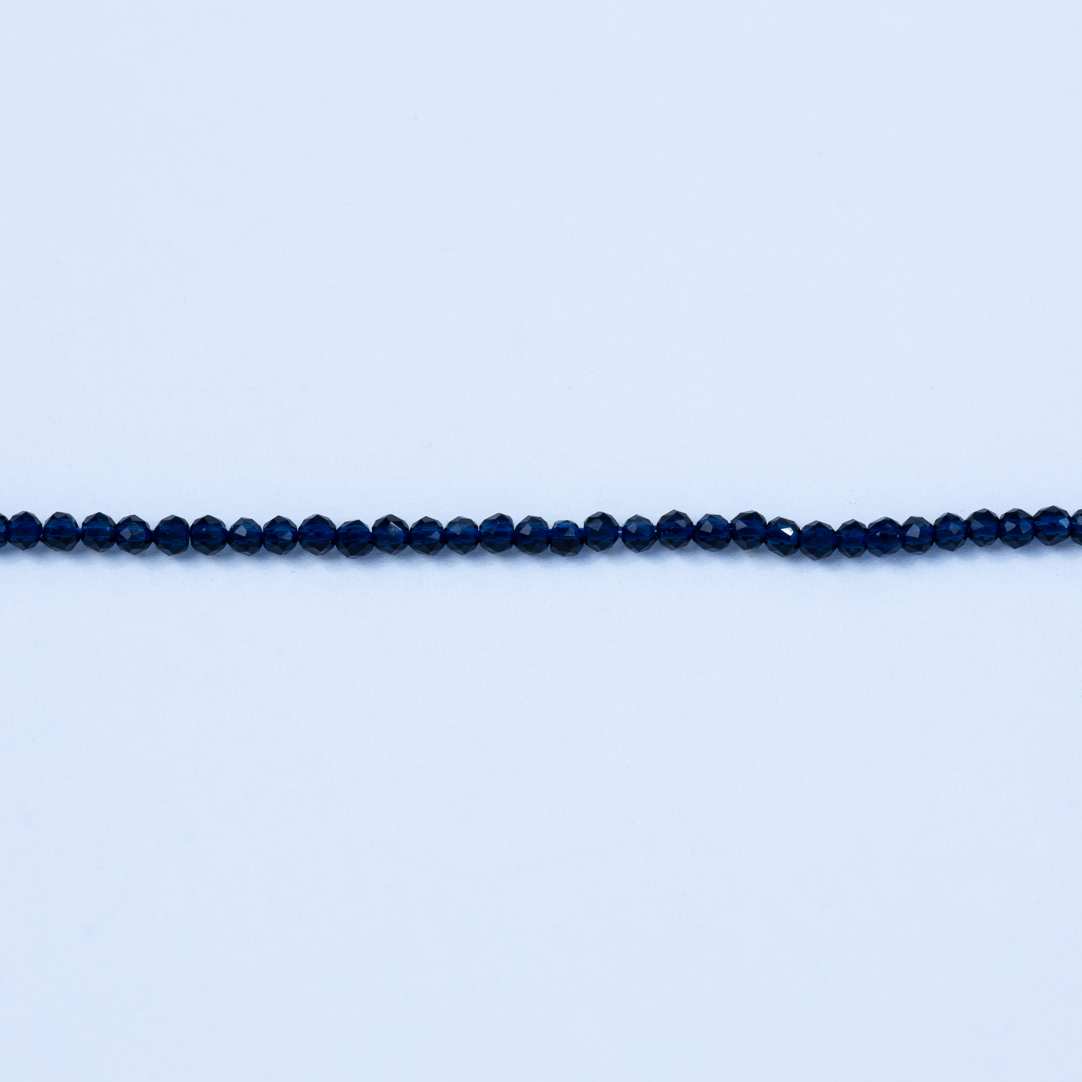 20346 Tiras de Cristal Facetado Azul Marino 2mm