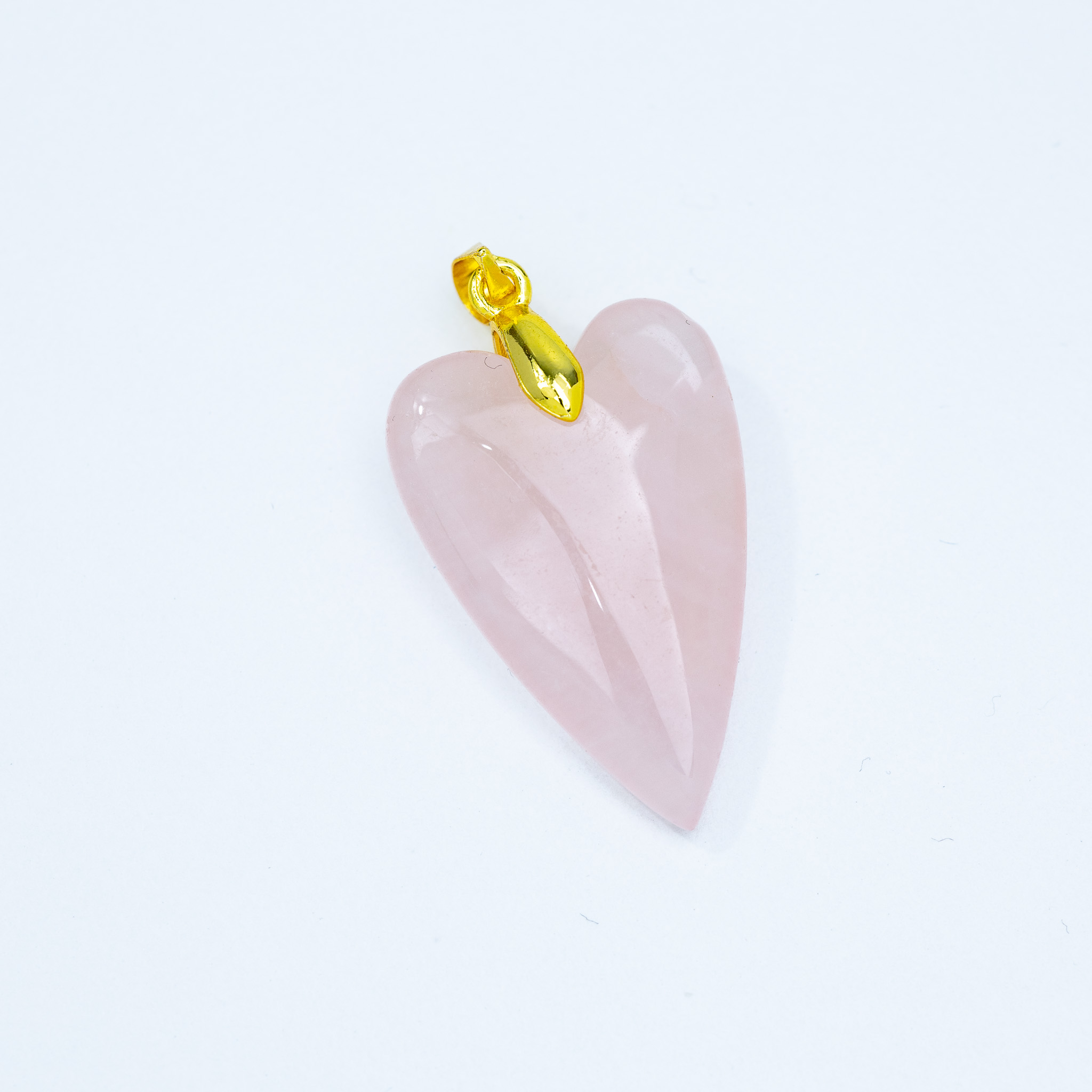20131 Stone Rose Quartz Heart Pendant