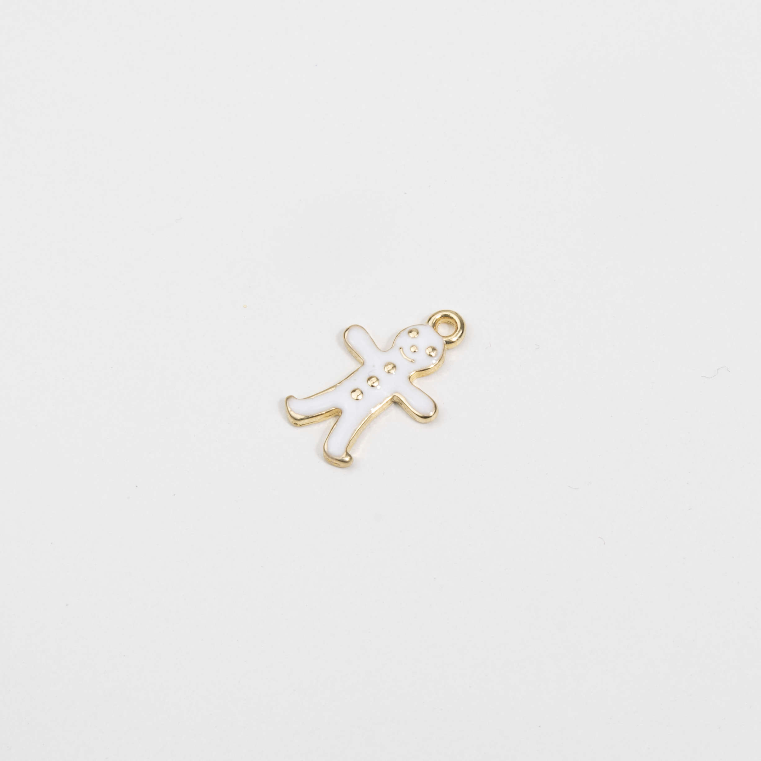 14512 White Gingerbeard Man Pendant