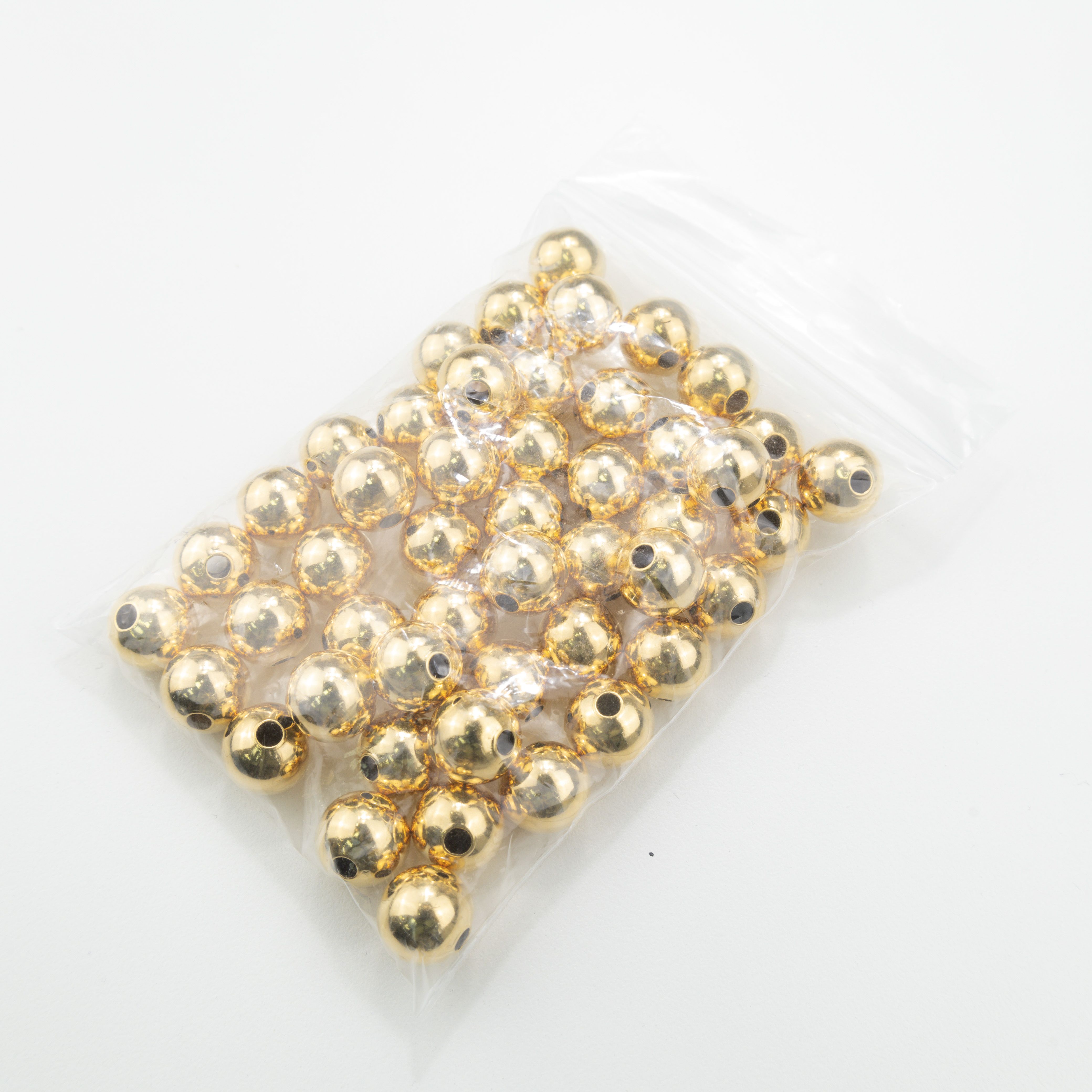 14954 Cuentas Redondas Lisas de 12mm con Orificio Grande