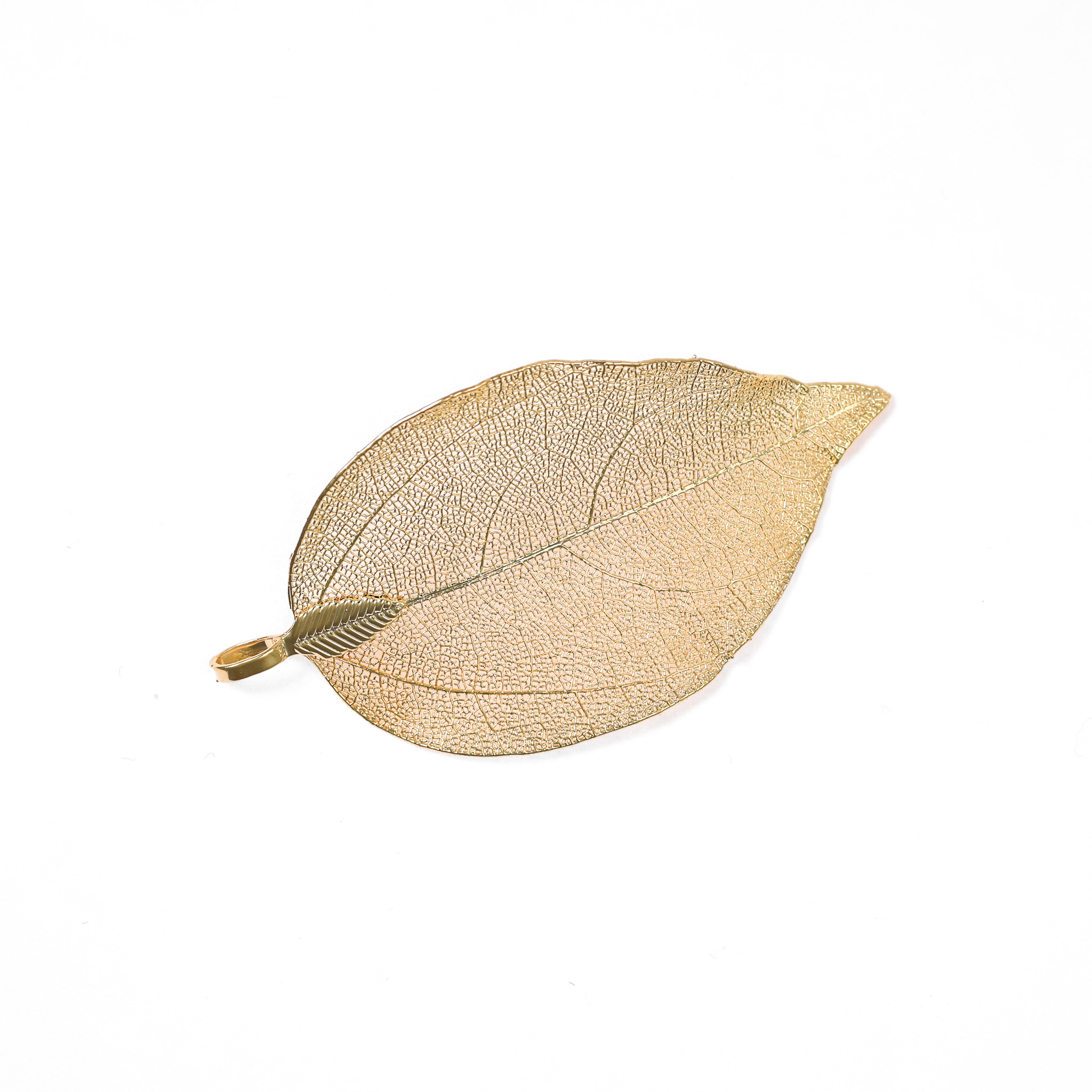722 Gold Natural Leaf Pendant