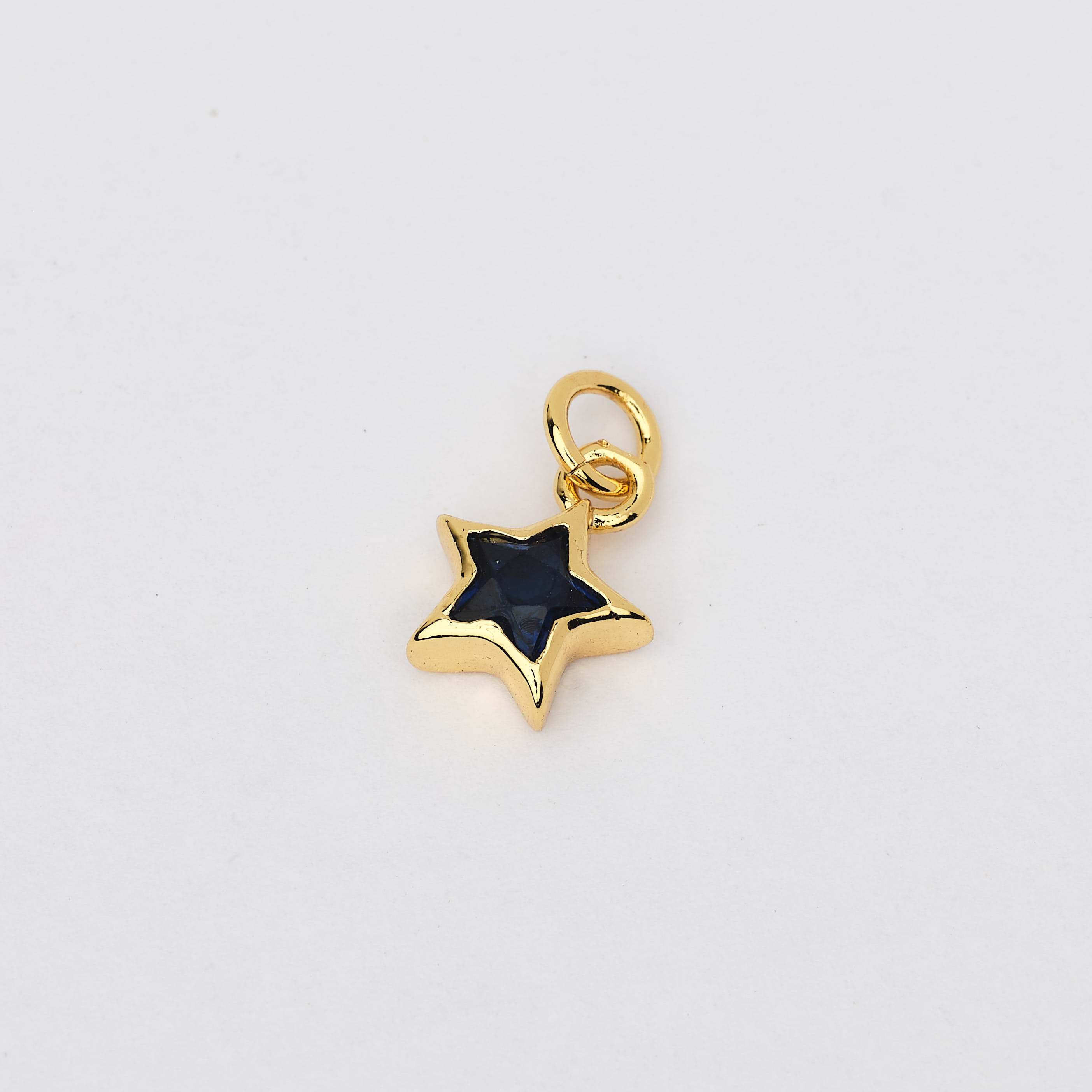 15954 Cadena de estrella de cristal azul marino