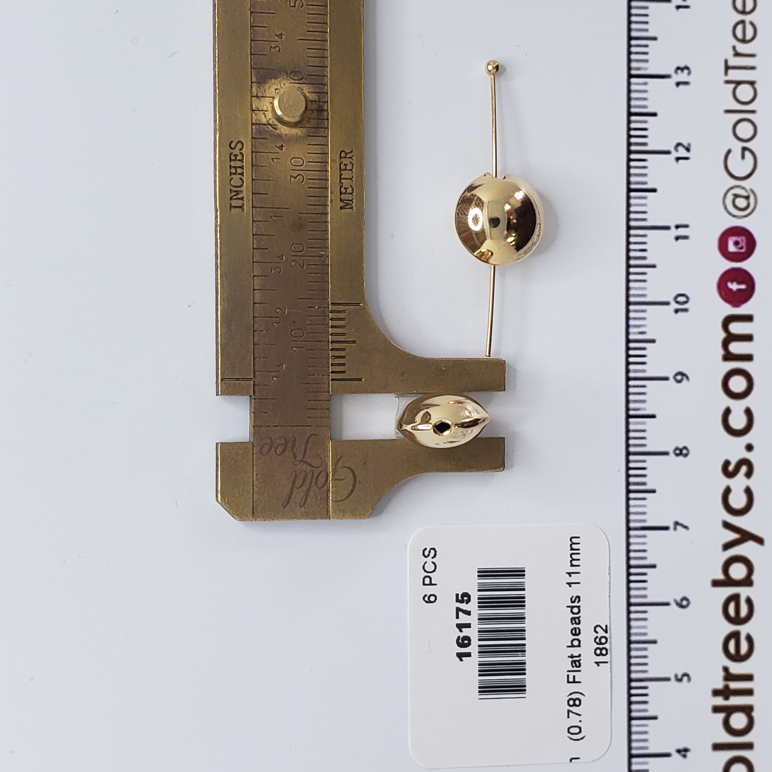 16175 (0.78) Cuentas Planas de 11 mm