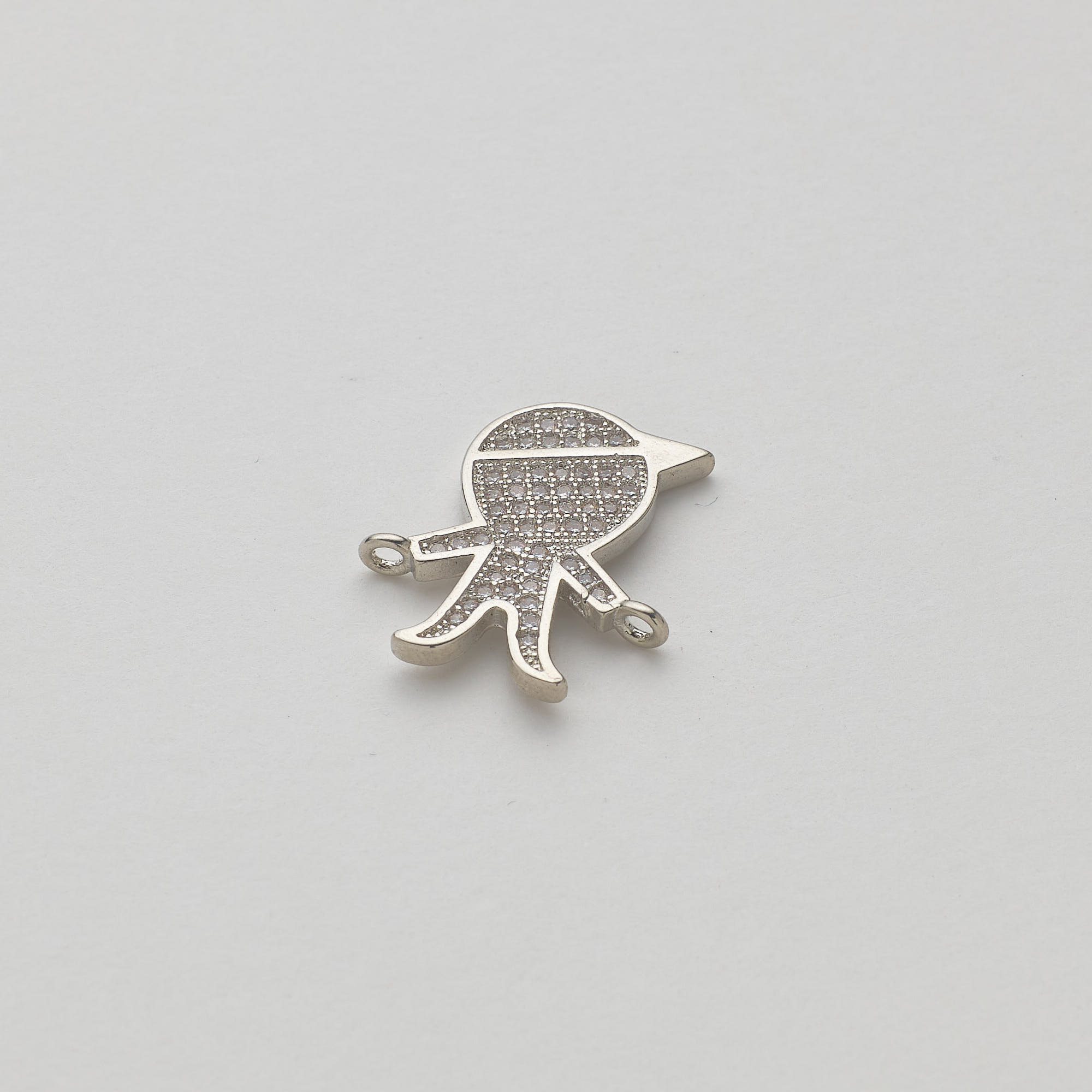 8729 Clear Micropave Silver Boy Connector