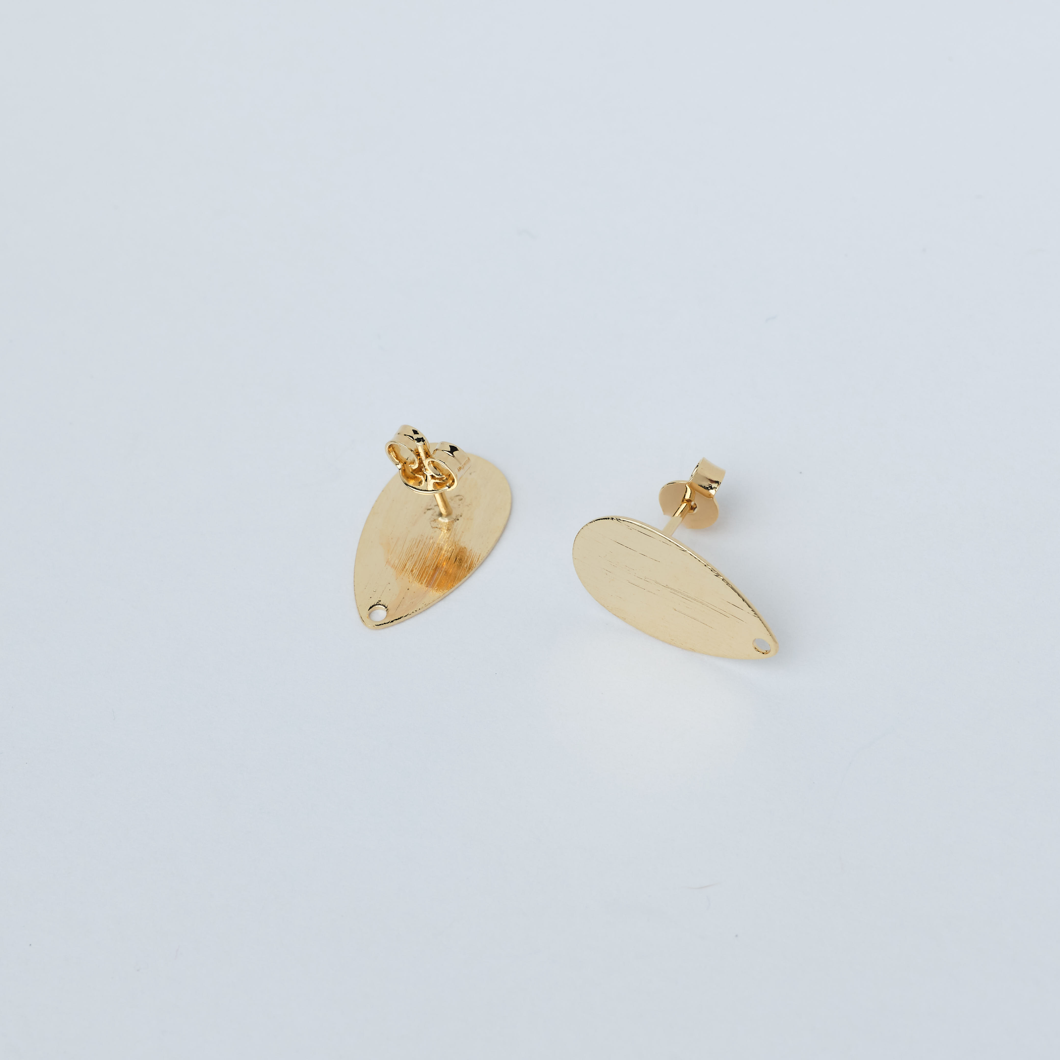 15267 Textured Drop Base with Hole Earring 