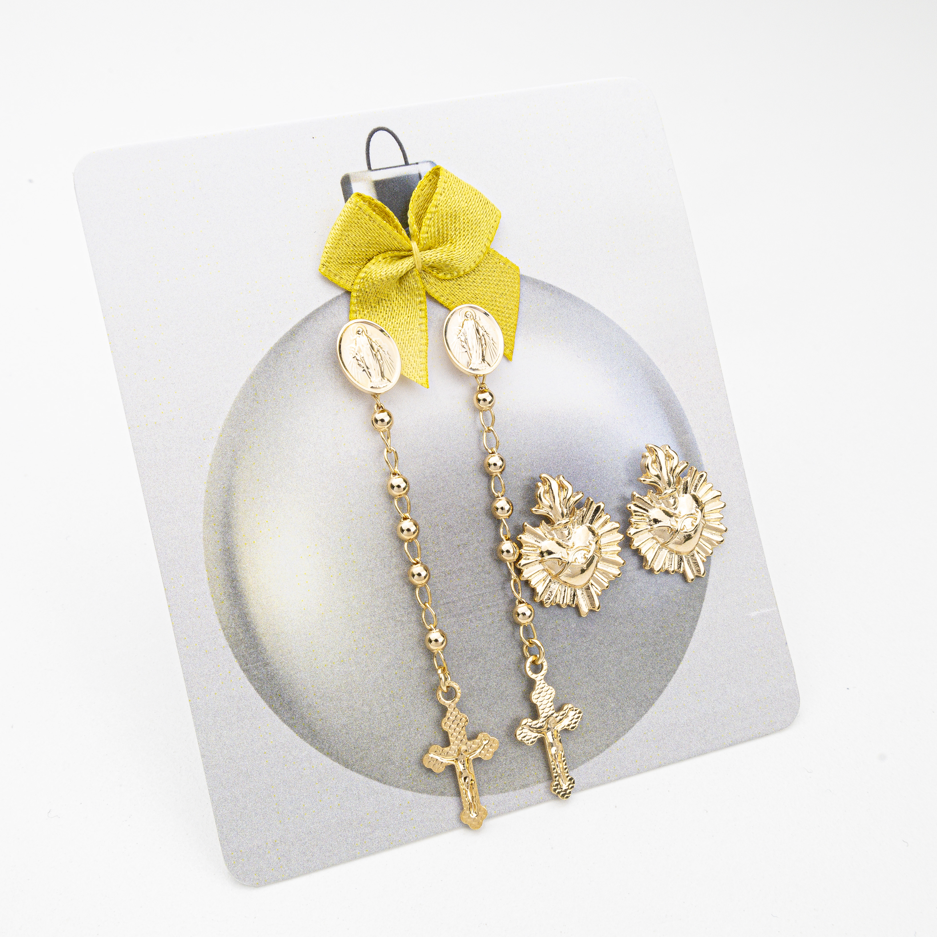 18778 Sacred Hearts and Virgin Earring Set #7