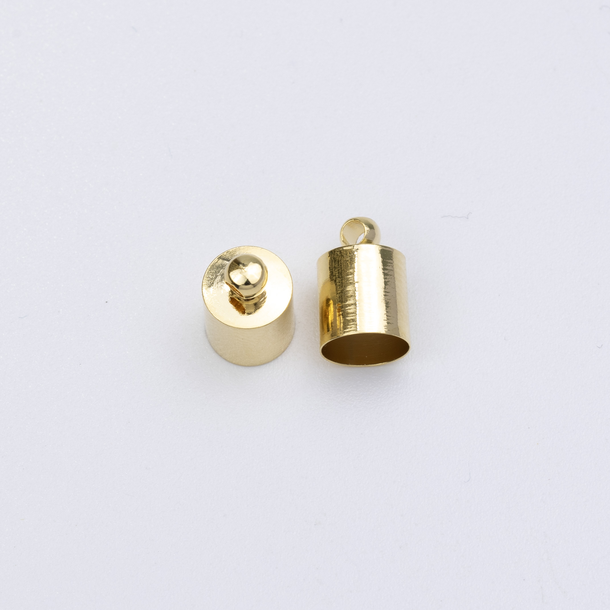 6367 Tapón cilíndrico dorado de 7 mm