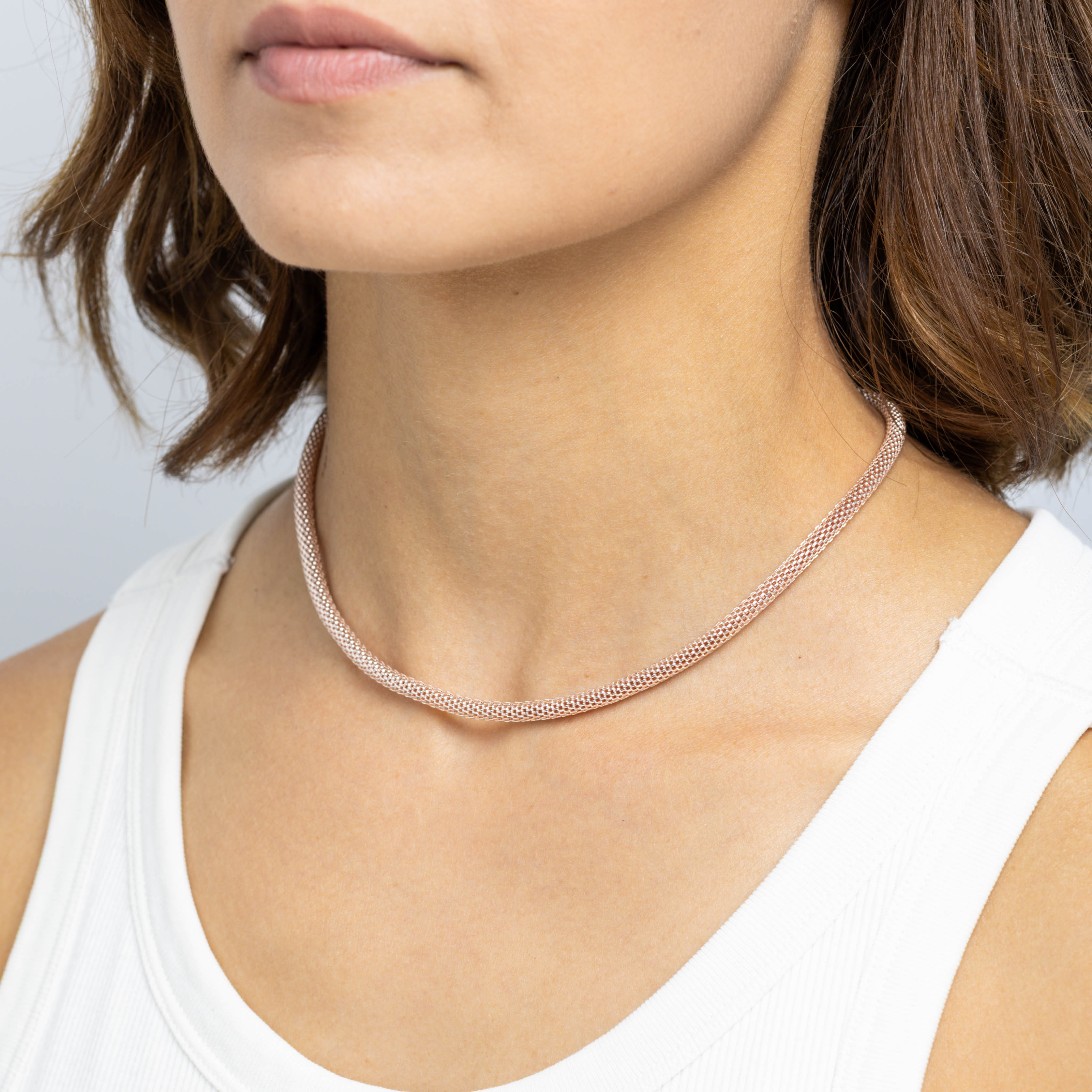 11248 Rose Gold Chain Mesh