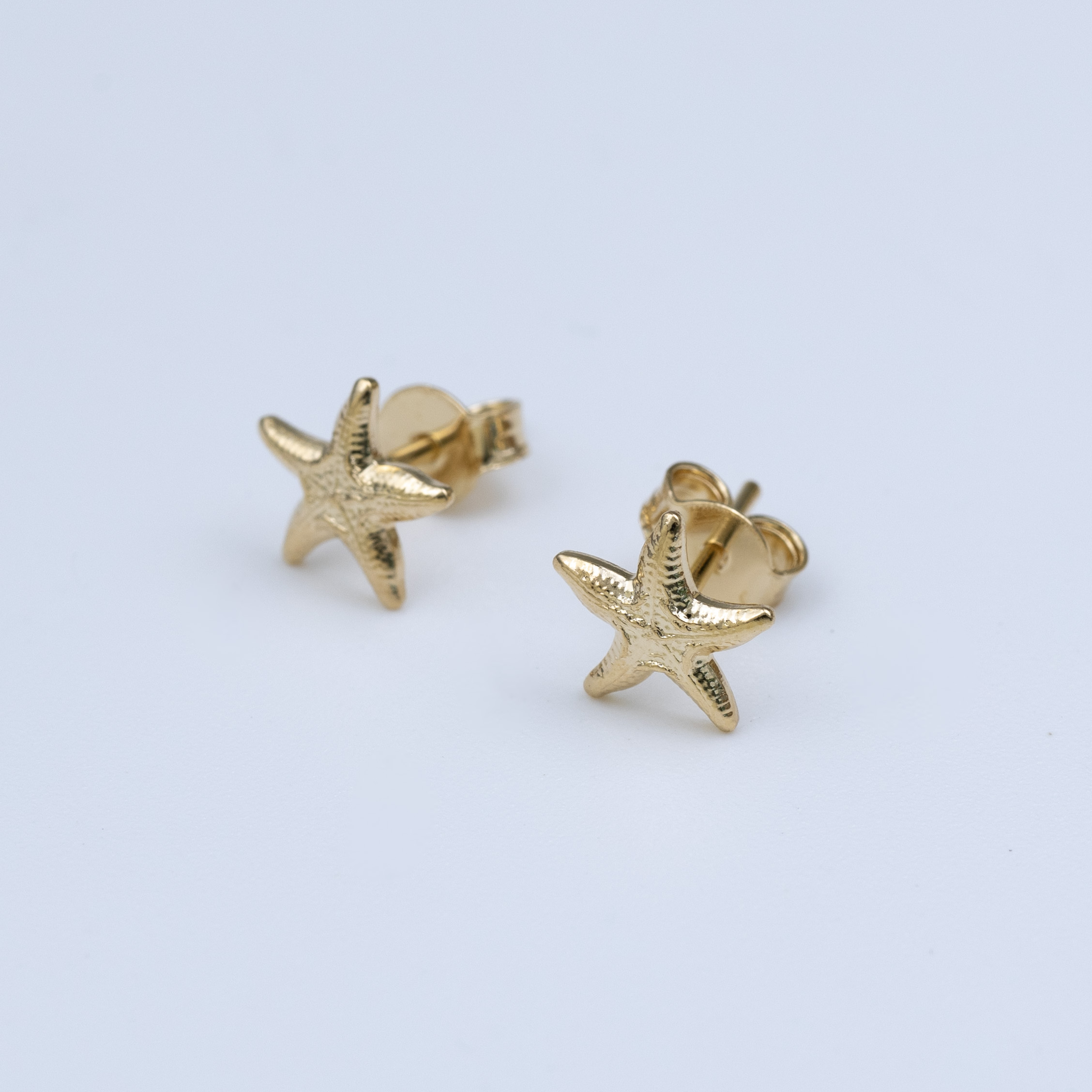 19655 Gold Starfis Stud Earrings