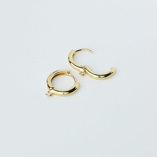 15000 Gold Huggie Hoop w/ring 18x3mm