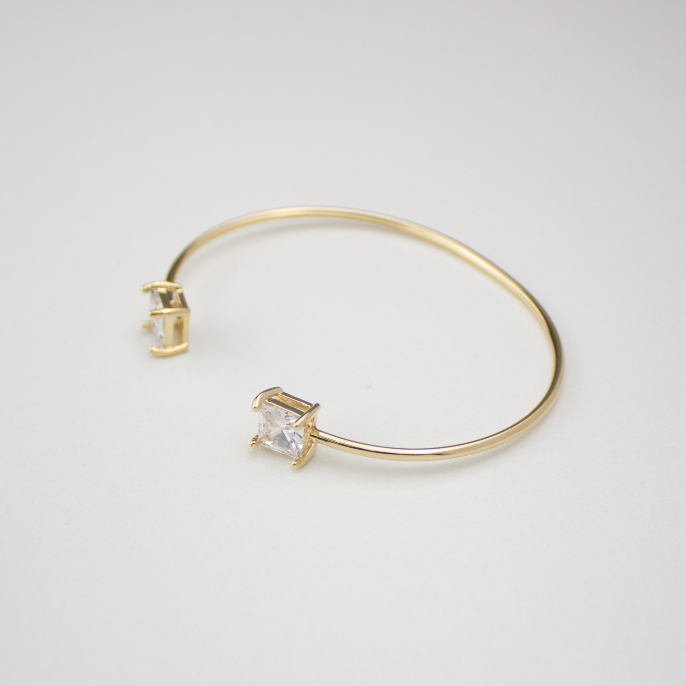 17439 Pulsera Cuadrada Cristal Transparente